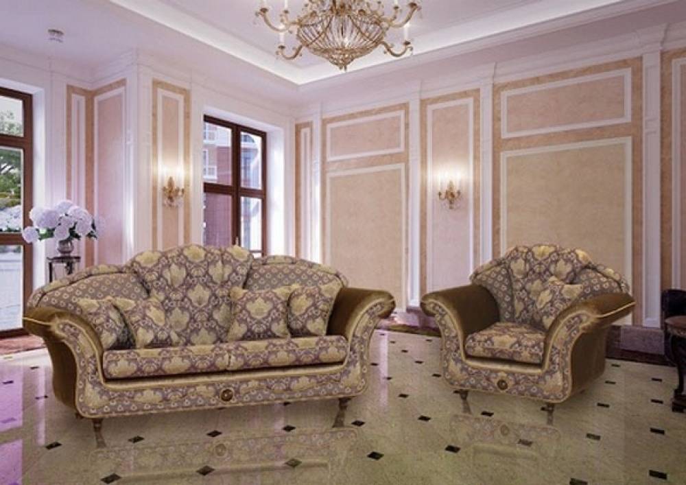 Лувр диван с 2мя креслами